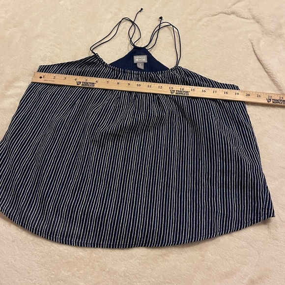 Converse one star navy white stripe cotton tank blouse - Picture 5 of 6